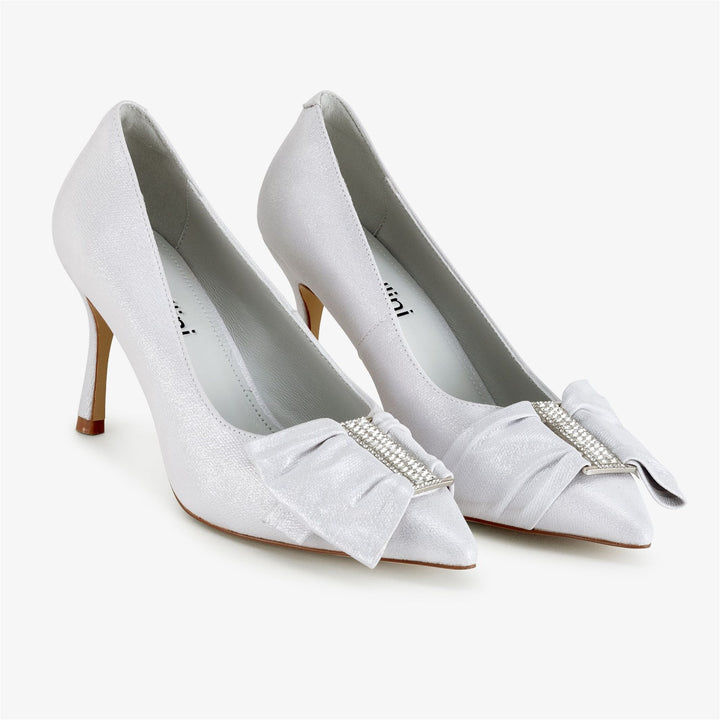 Capollini Elinor Glacier Jewel Sash Court Heeled Shoe