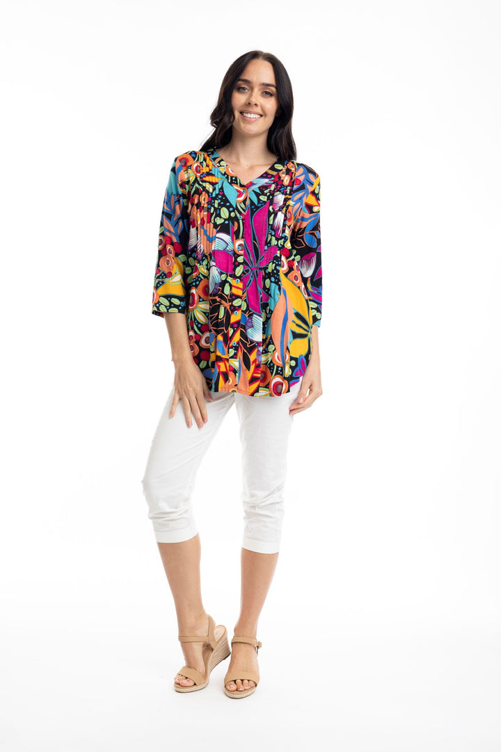 Orientique Copacabana 62666 Print Pleat Top