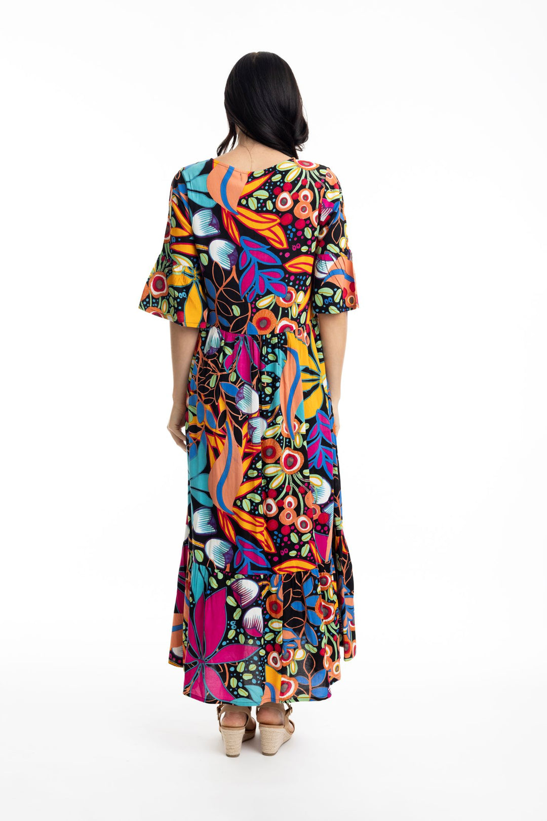 Orientique Copacabana 61679 V Neck Print Dress