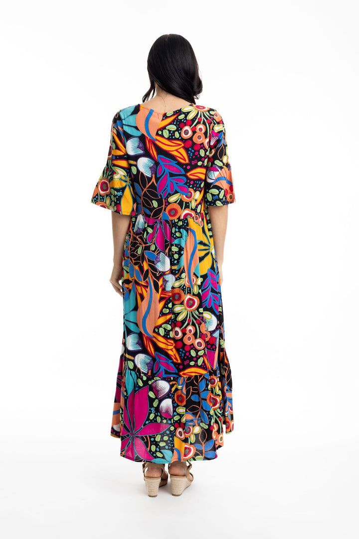 Orientique Copacabana 61679 V Neck Print Dress