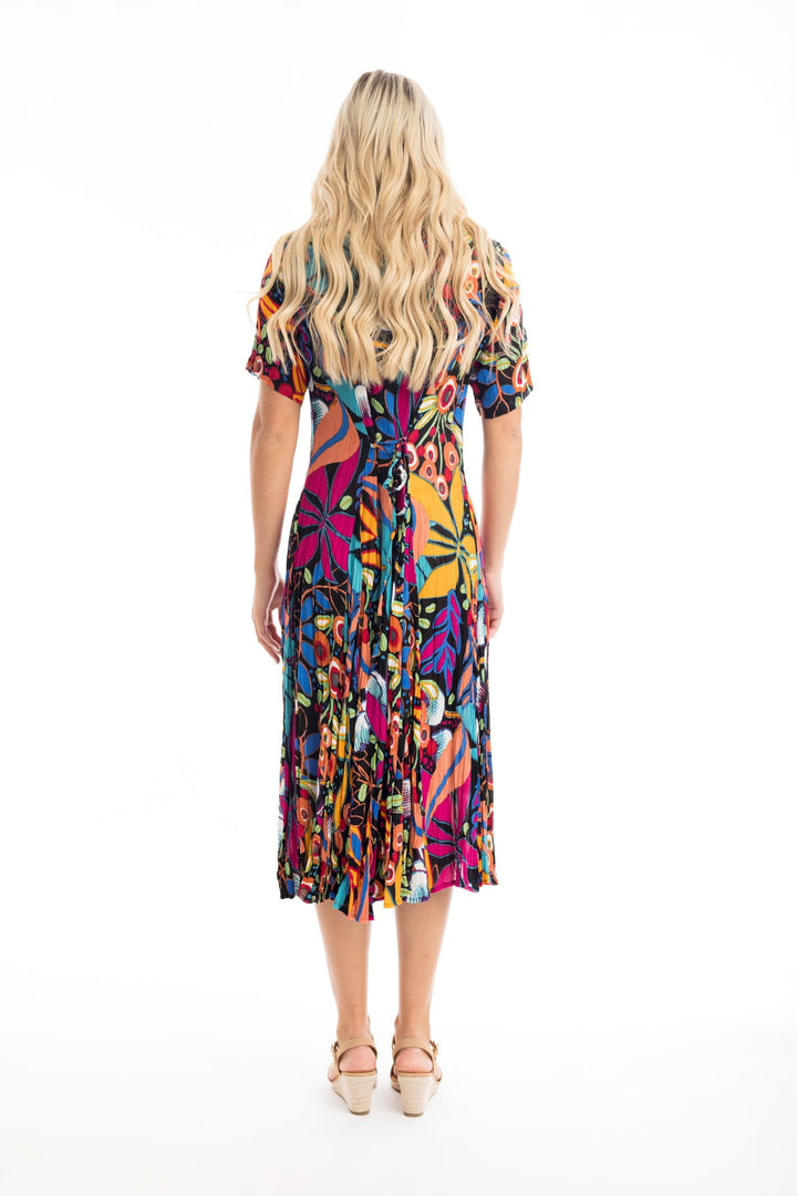 Orientique Copacabana 61680 Midi Print Short Sleeve Dress