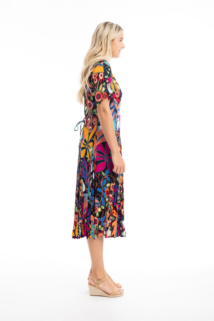 Orientique Copacabana 61680 Midi Print Short Sleeve Dress