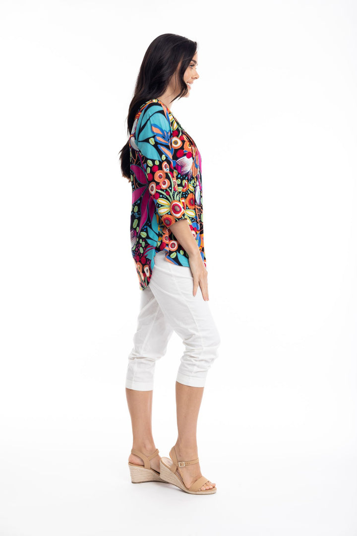 Orientique Copacabana 62666 Print Pleat Top