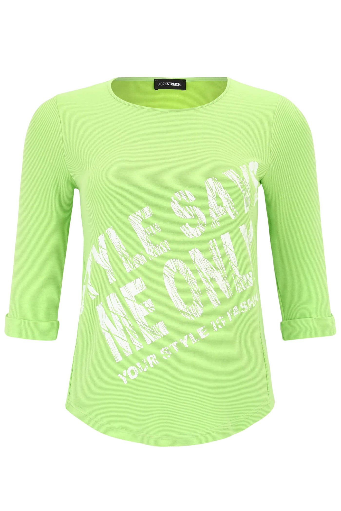 Doris Streich 365 100 Lime Green Motif Top - Rouge Boutique