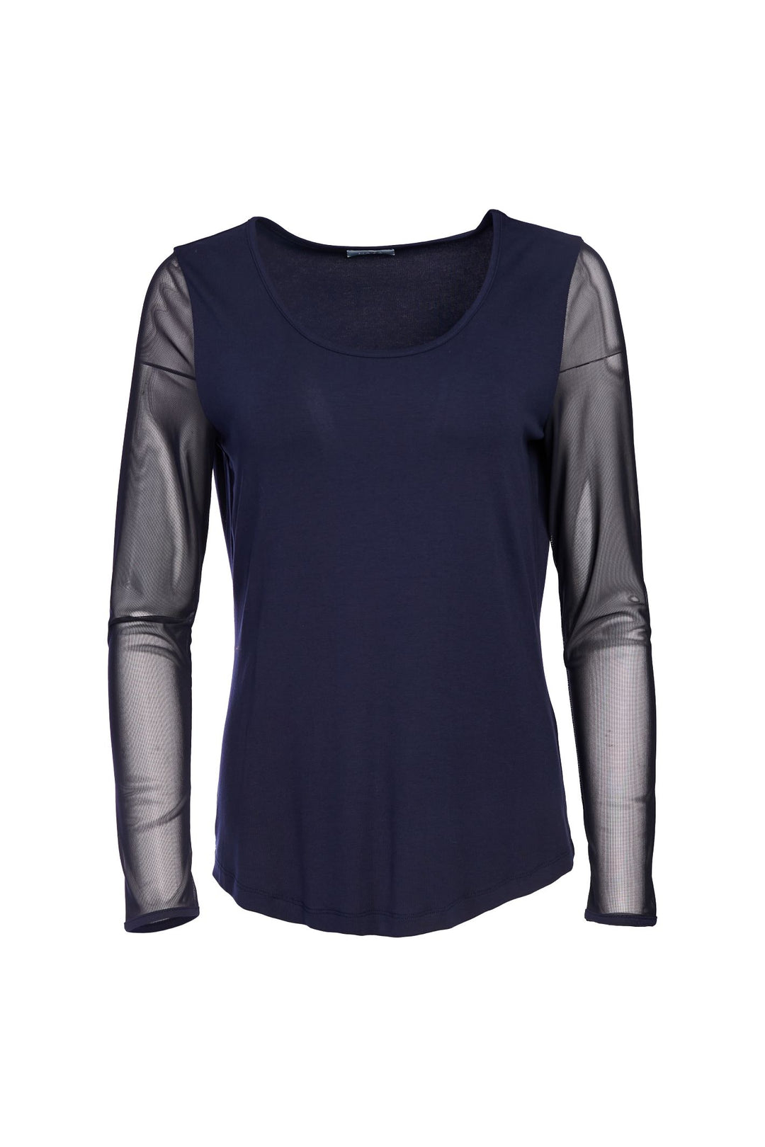 Naya NAS24106 Basic Layering Mesh Sleeve Top NAVY
