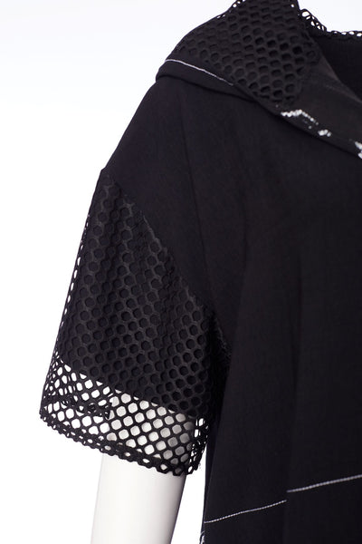 Naya NAS24120 Product Jacket with mesh/print insets Black and White