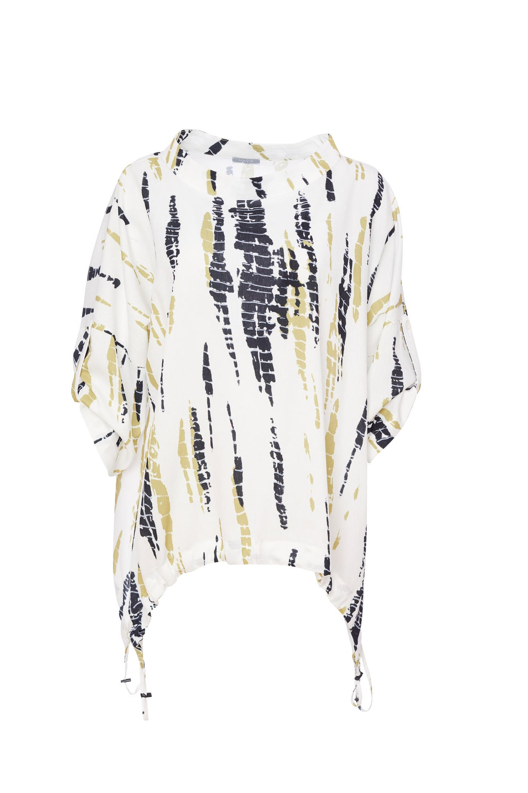Naya NAS24130 High Neck Top White and Olive