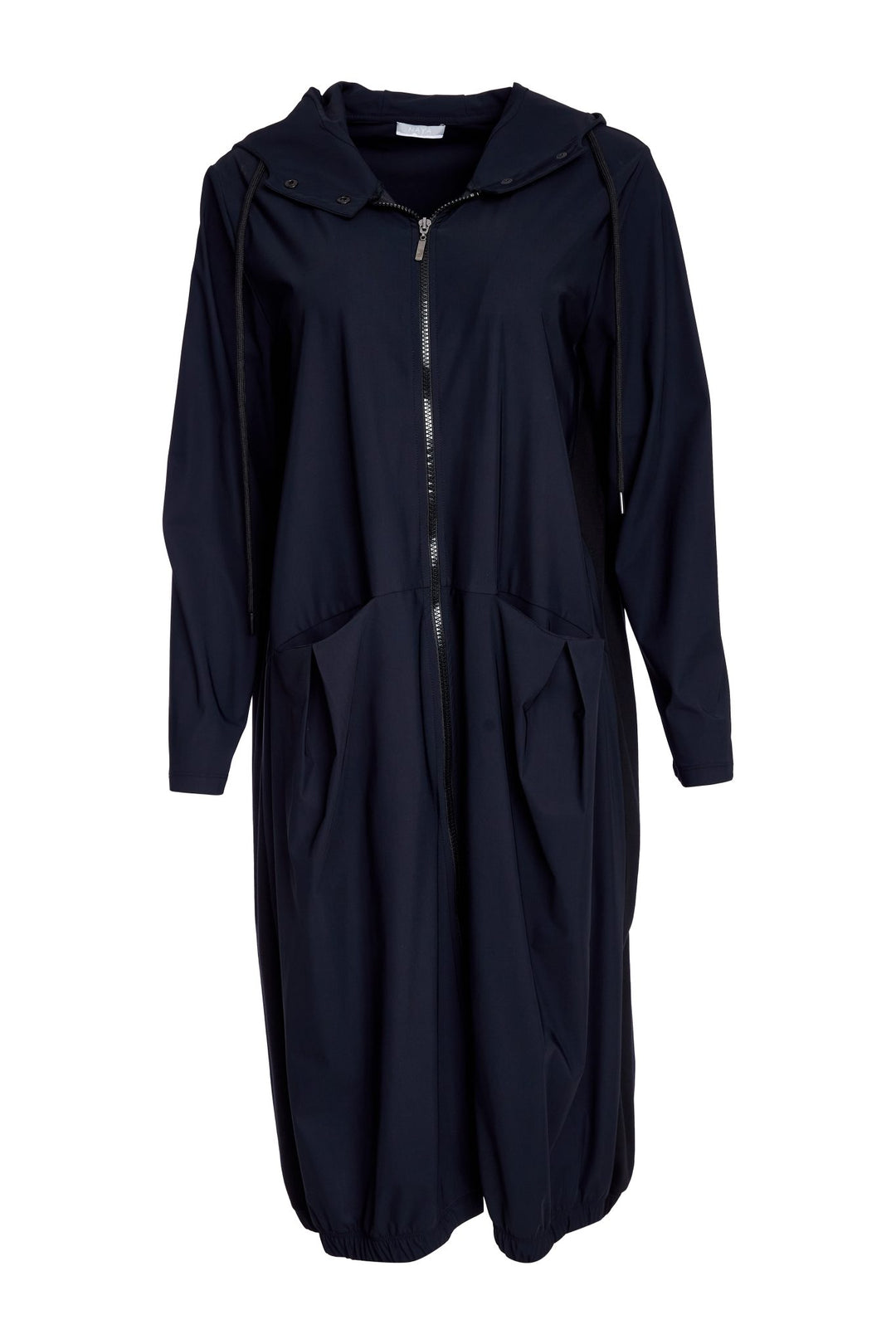 Naya NAW25135 Black Shirt Hem Hooded Coat 09