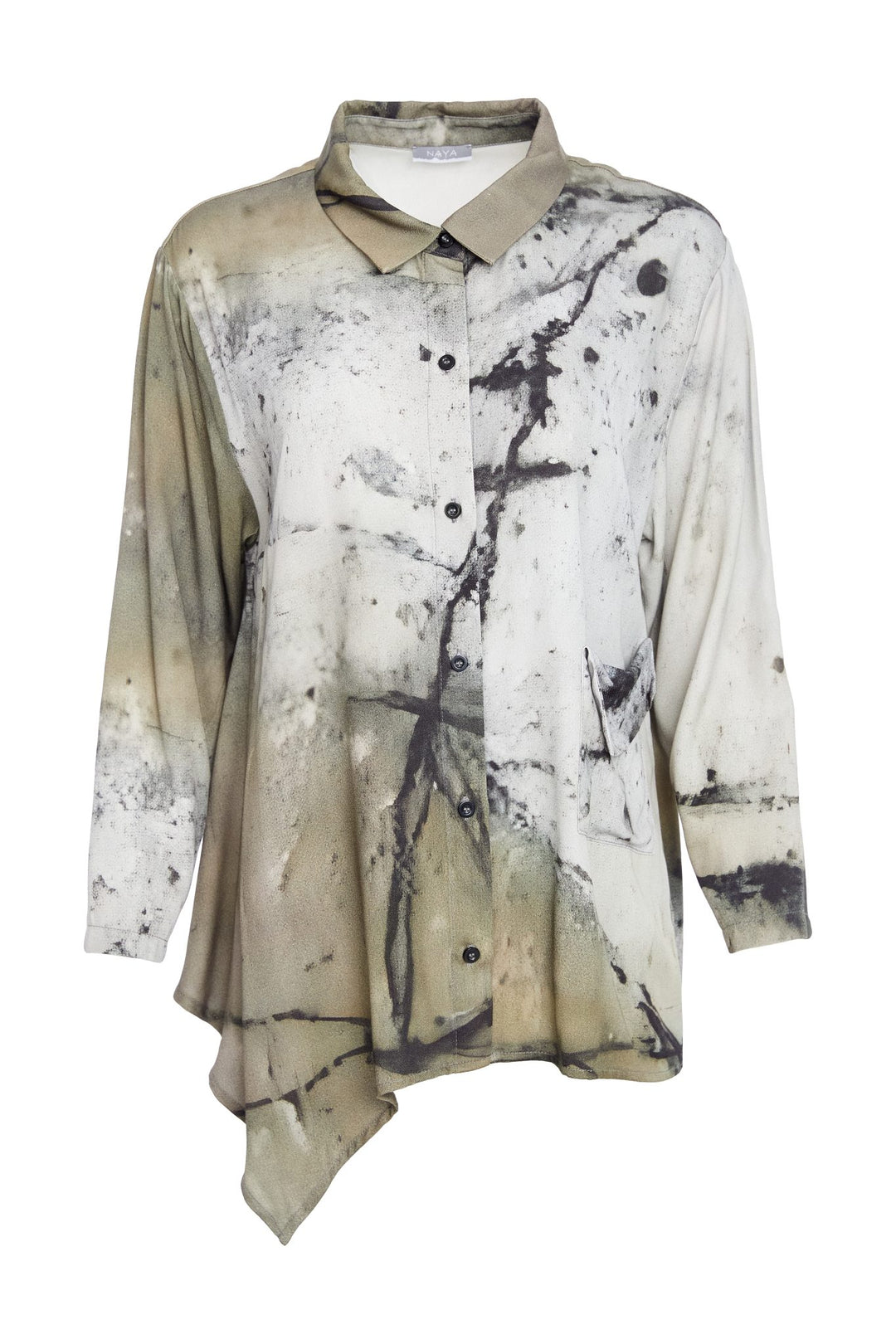 Naya NAW25165 Khaki Abstract Print Shirt 52