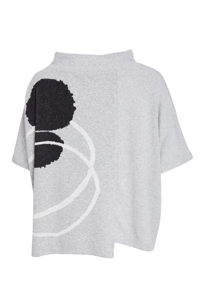 Naya NAW25167 Grey Circle Pattern Short Sleeve Jumper 85