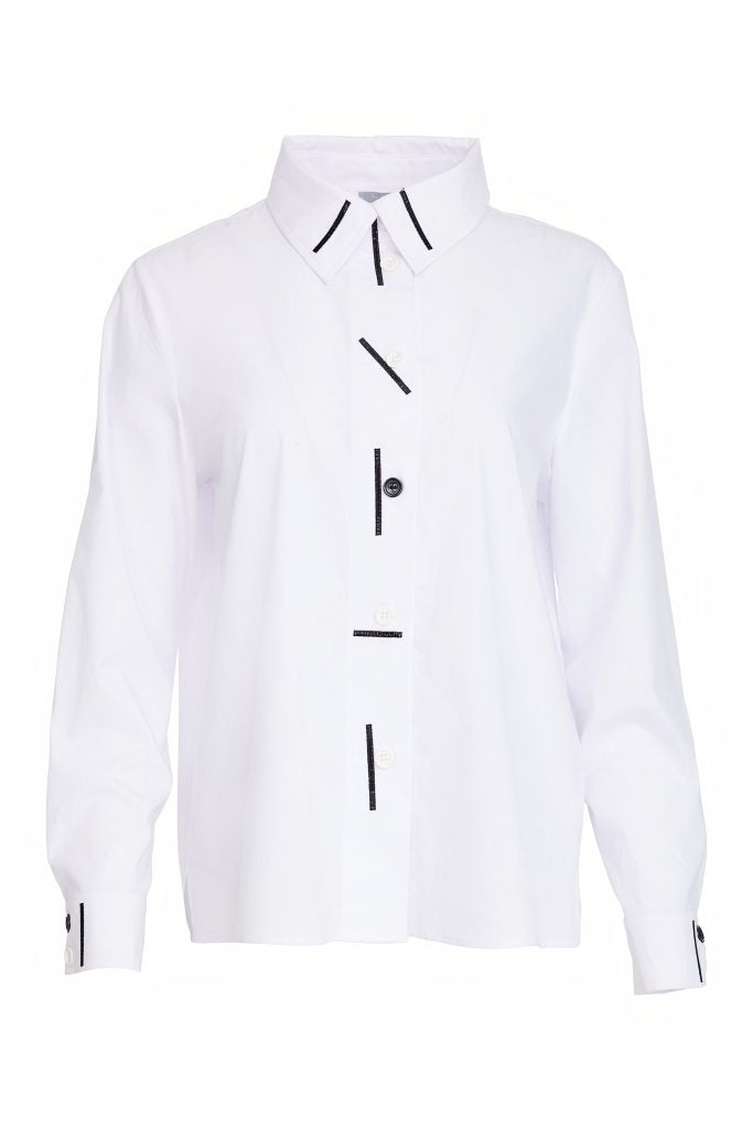 Naya NAW25182 White Colour Strip Cotton Shirt 109