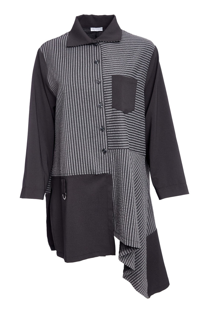 Naya NAW25191 Stripe Shirt Quirky Hem