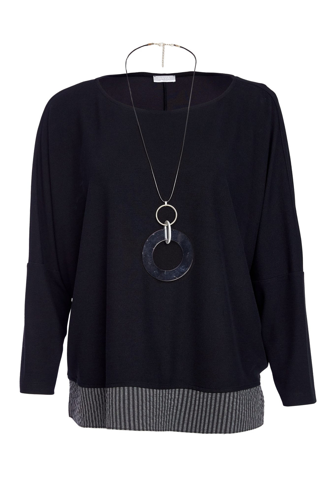 Naya NAW25218 Black Top Striped Hem