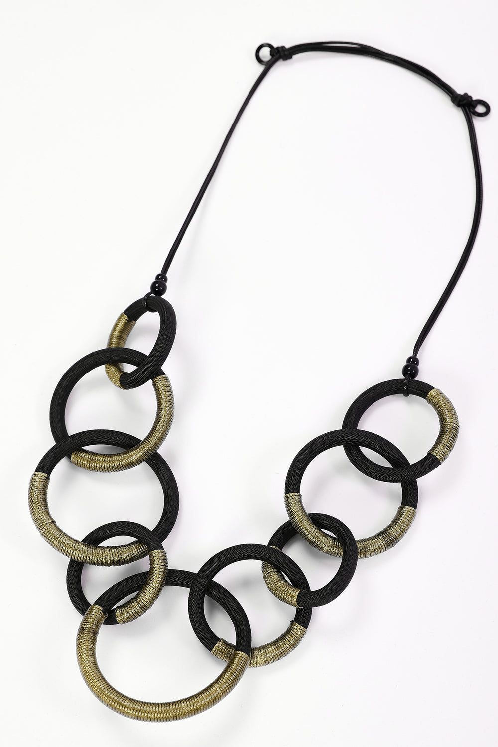 Naya Avocado Multi Colour Loop Necklace, detail