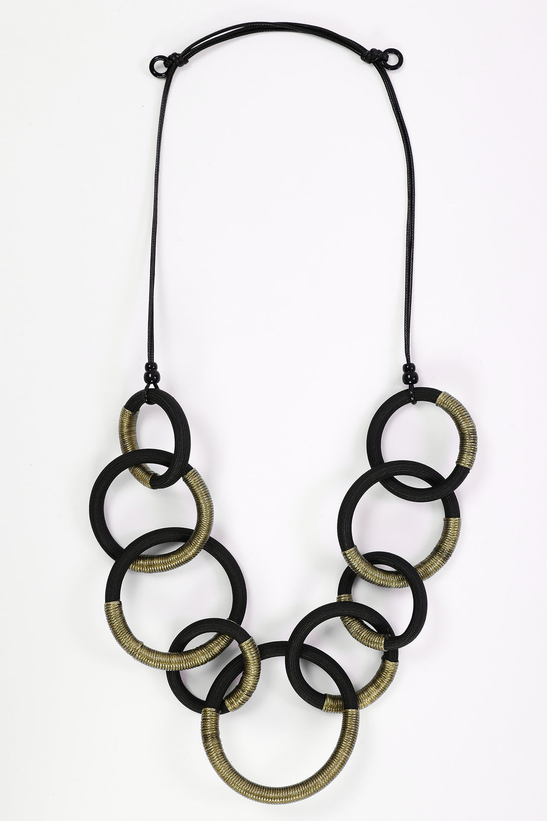 Naya Avocado Multi Colour Loop Necklace, detail