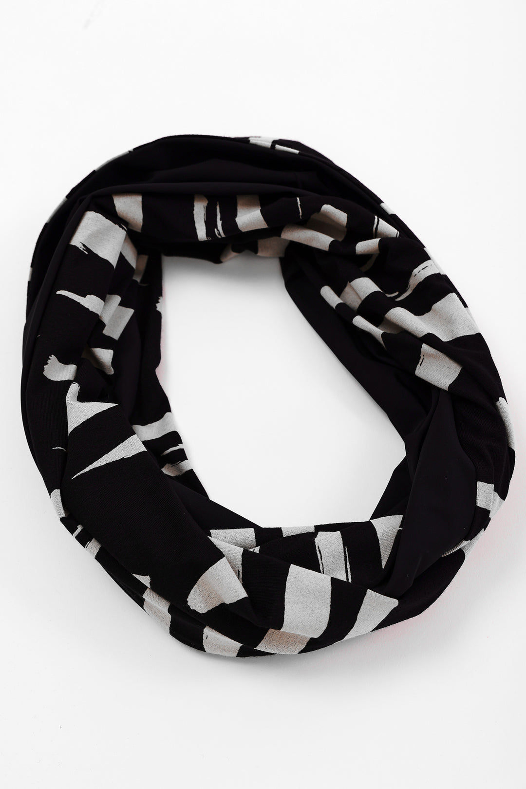 Naya Black/Sand Beige Print Neckpiece, front