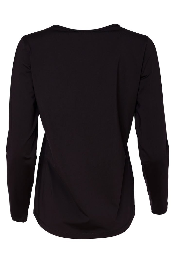 Naya Black Basic Jersey Long Sleeve Top, detail