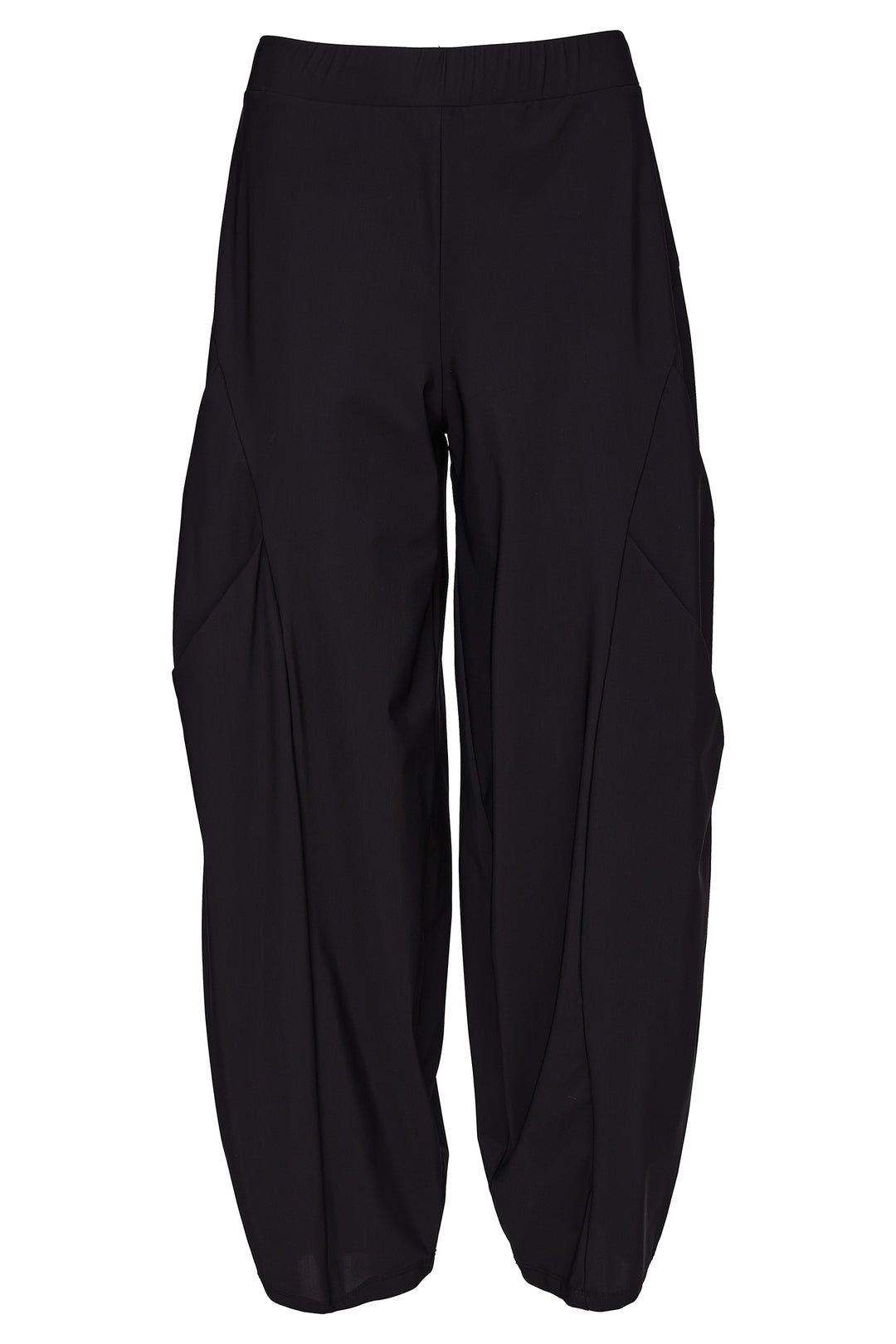 Naya Black Shaped Trouser With Tucks At Front, front