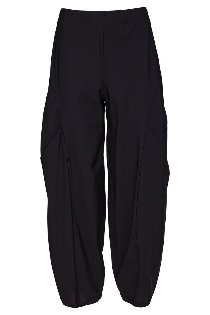 Naya Black Shaped Trouser With Tucks At Front, front