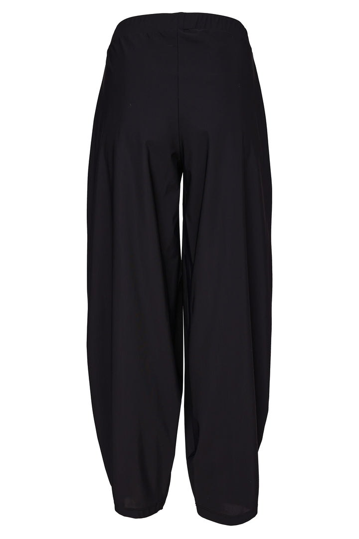 Naya Black Shaped Trouser With Tucks At Front, detail