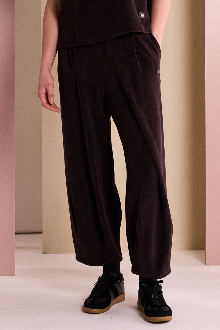Naya Choko Brown Soft Cord Trouser, front