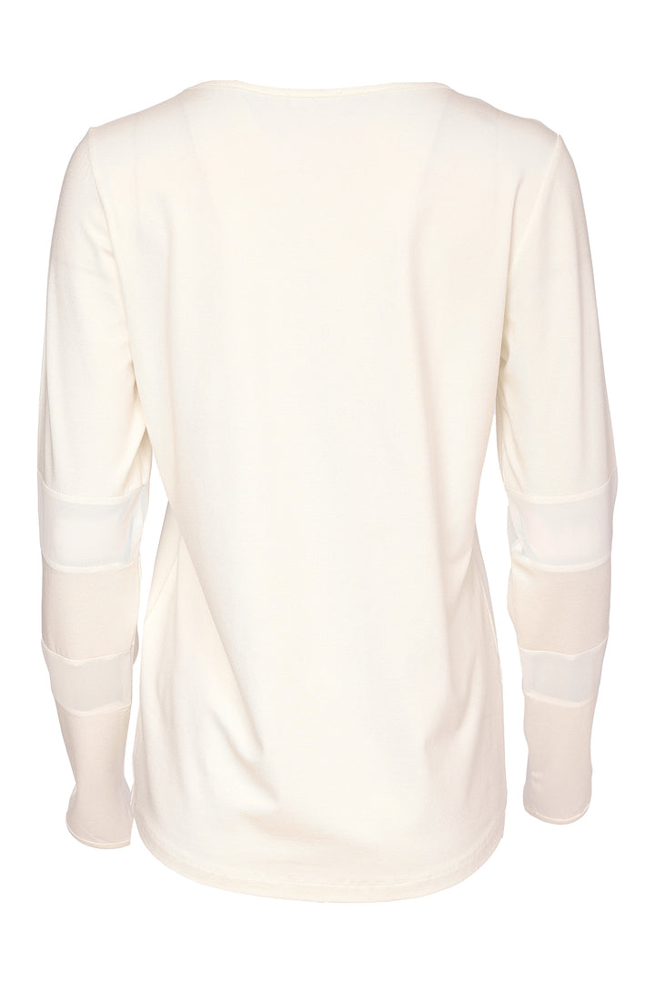 Naya Cream White Jersey Top, back