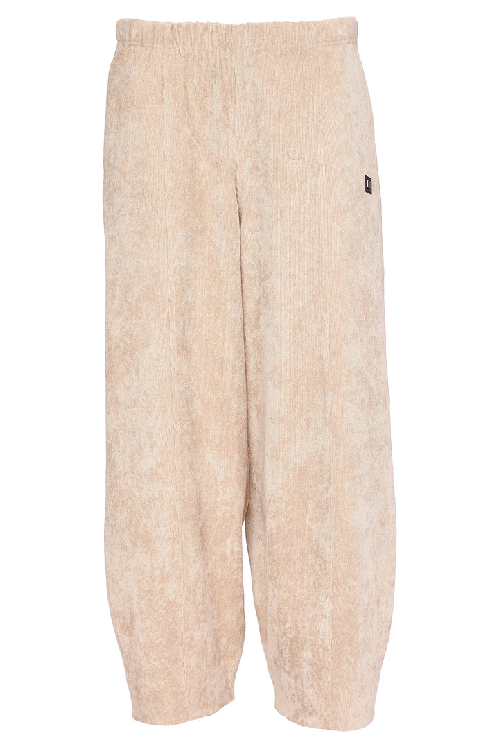 Naya Stone Beige Balloon Shaped Cord Pull Up Trouser, detail