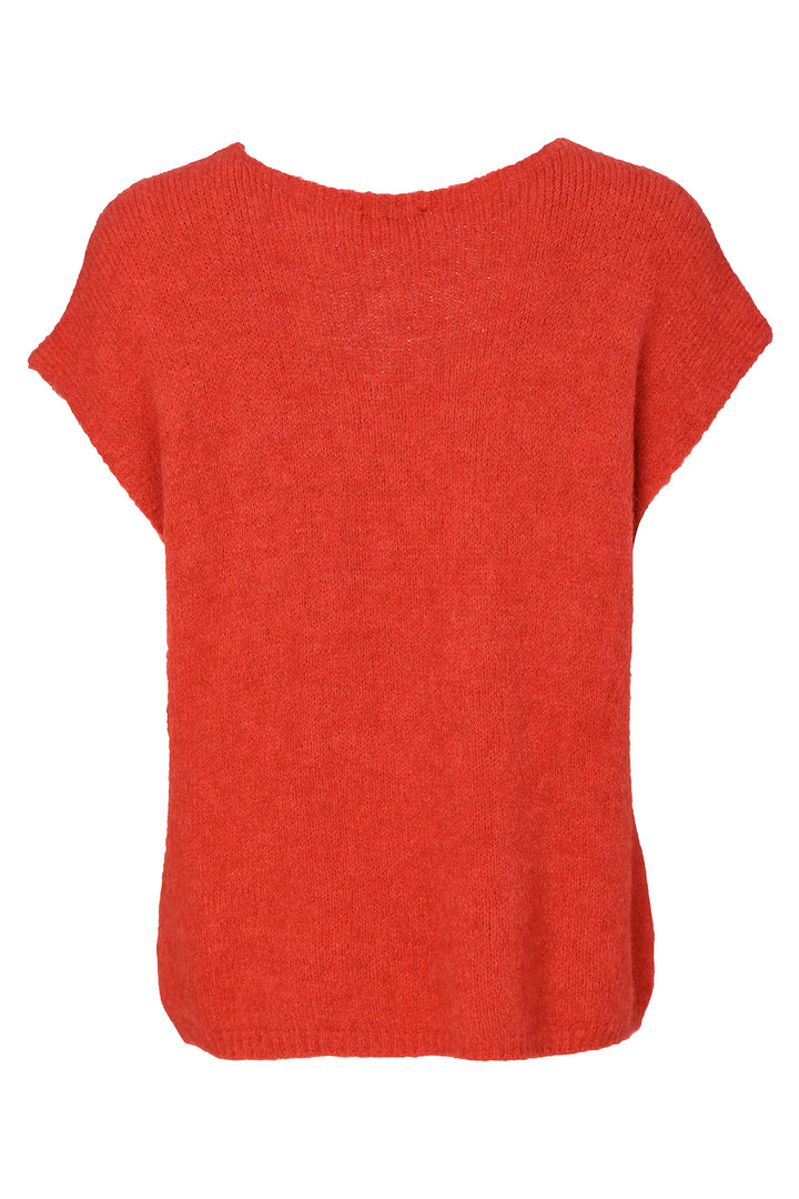 Naya Tigerlily Orange Vee Neck Soft Knit, back