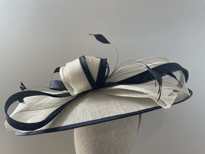 Samantha IVORY NAVY Hat Hire Hatinator