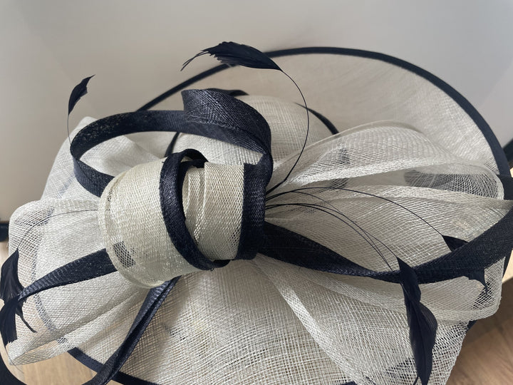 Samantha IVORY NAVY Hat Hire Hatinator
