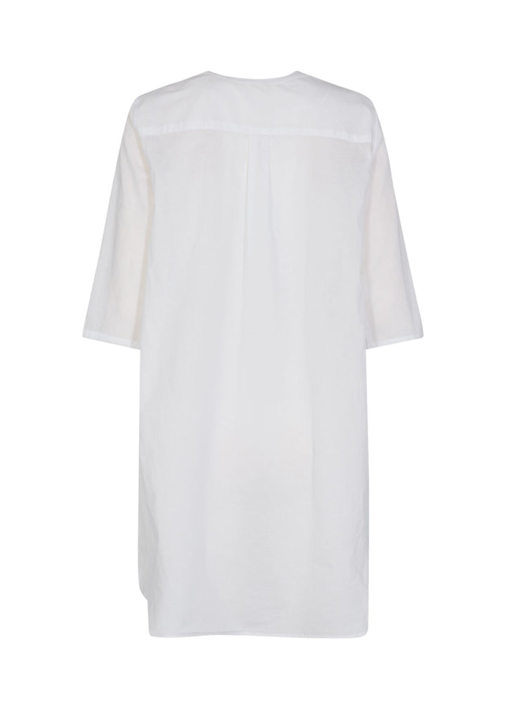 Soyaconcept SC Dora 18006 White Longline Shirt with Grandad Collar