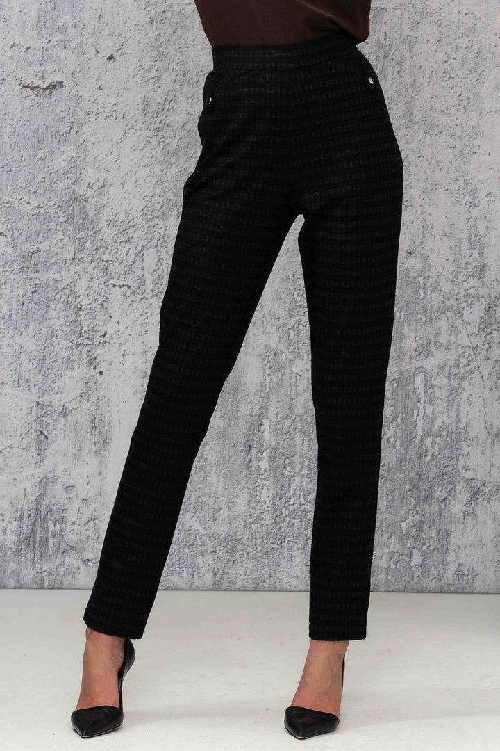 Alison Sheri A44509 Trousers Charcoal Grey Check - Rouge Boutique Inverness