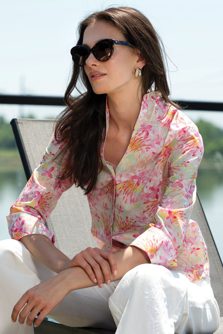 Alison Sheri A45128 Pink Print Shirt 0 Rouge Boutique Inverness