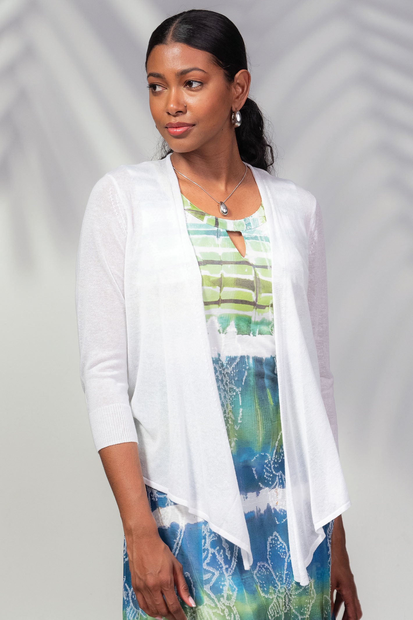 Alison Sheri A45136 White Tie Front Cardigan – Rouge Boutique
