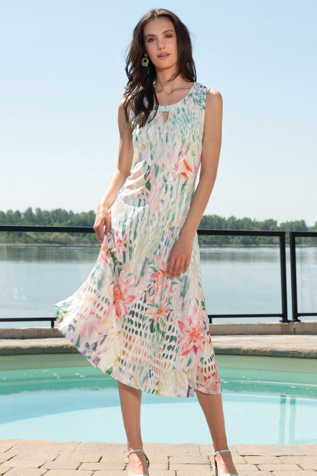 Alison Sheri A45596 Multicolour Print Midi Dress - Rouge Boutique