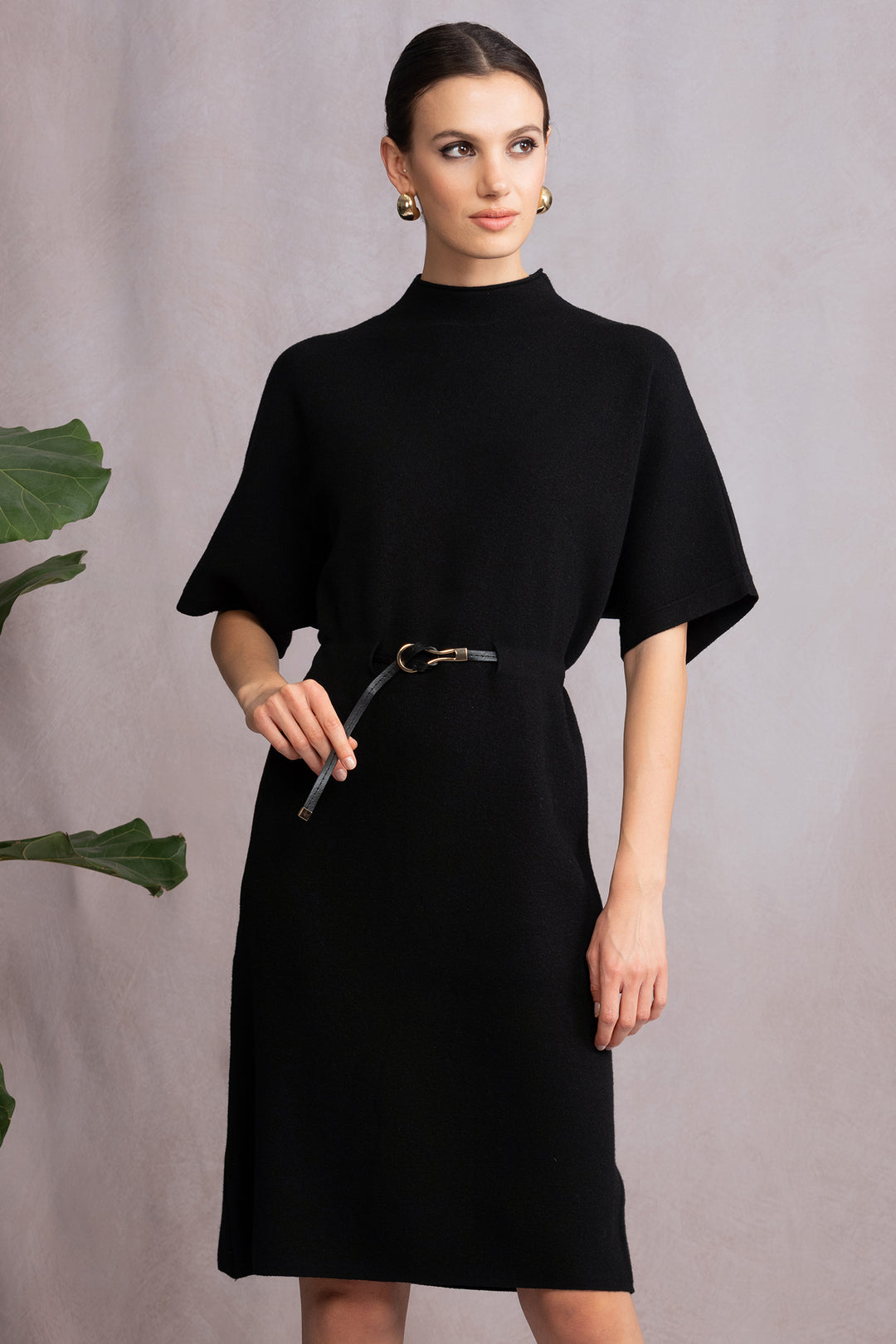 Alison Sheri A46430 Black Knit Dress - Rouge Boutique Inverness