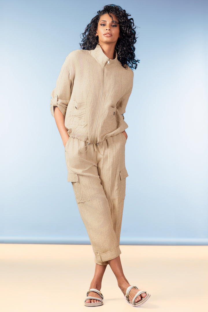 Alison Sheri A47008 Sand Beige Capri Trousers