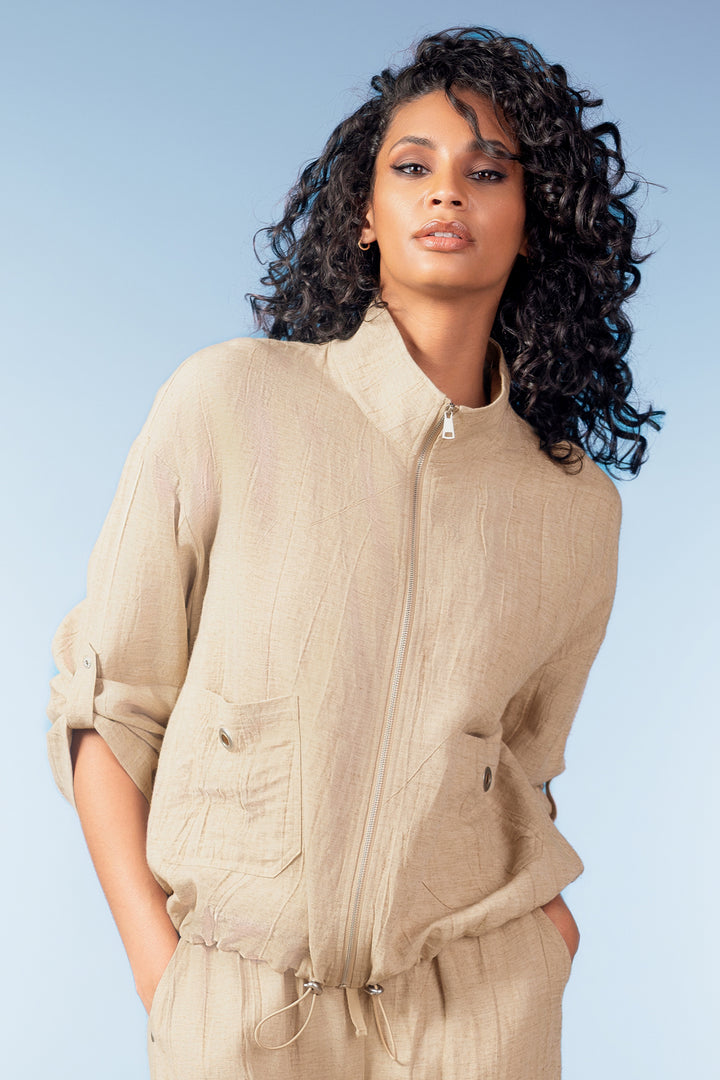 Alison Sheri A47070 Sand Beige Blouson Jacket