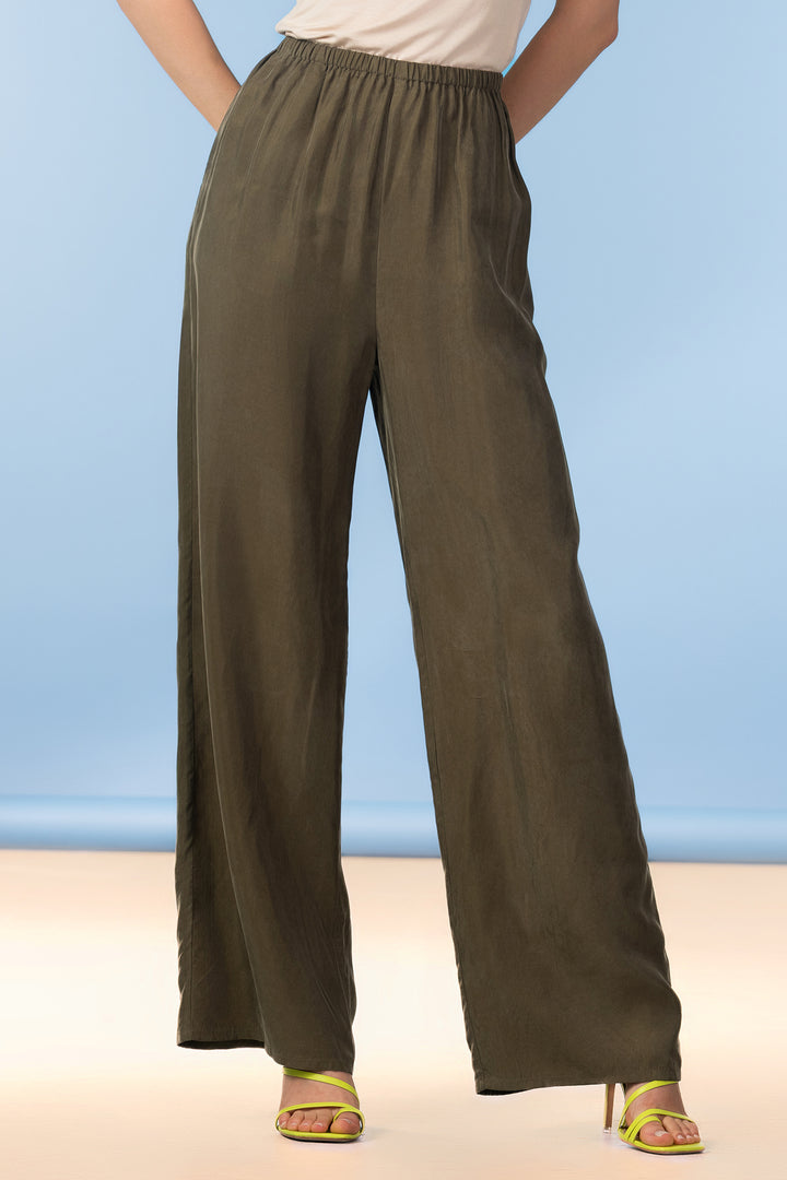 Alison Sheri A47522 Khaki Pull-On Trousers