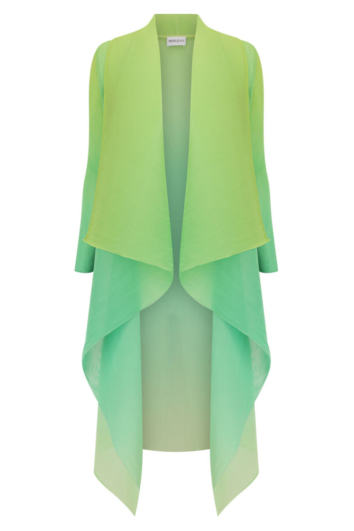 Alquema AC2404 Estrella Dress and Collare Coat Acid Lime Green - Rouge Boutique Inverness