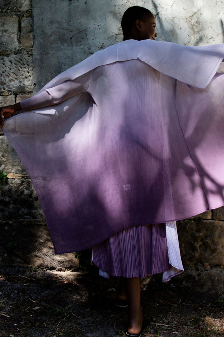 Alquema Estrella Dress and Collare Coat AC2404 Foggy Lavender - Rouge Boutique Inverness