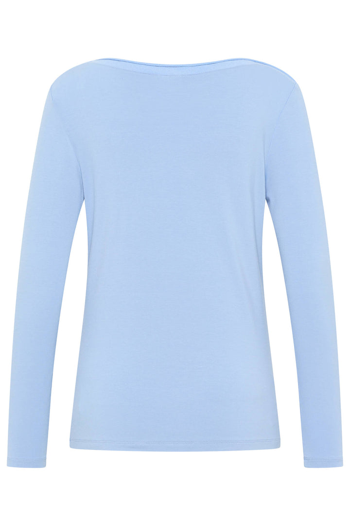 Barbara Lebek 36000032 Sky Blue Boat Neck Long Sleeve T-Shirt - Rouge Boutique