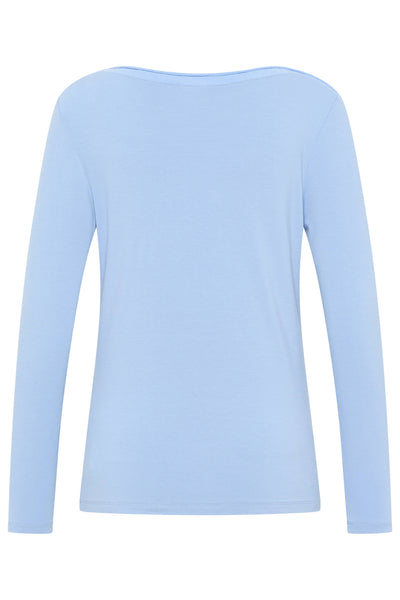 Barbara Lebek 36000032 Sky Blue Boat Neck Long Sleeve T-Shirt - Rouge Boutique