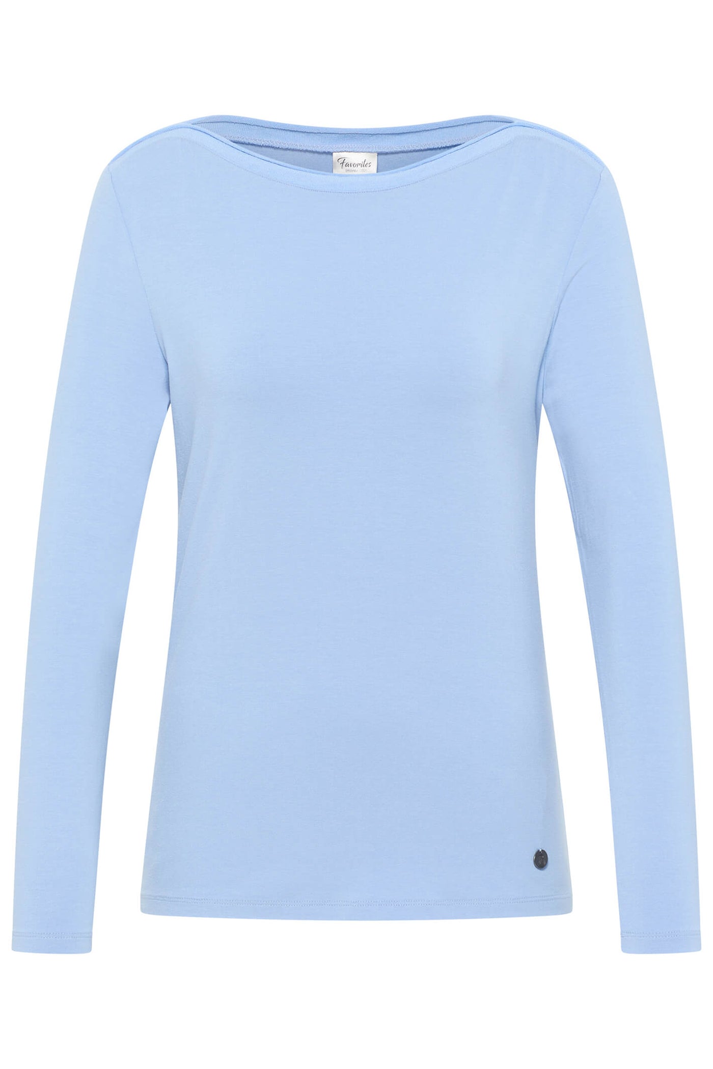 Barbara Lebek 36000032 Sky Blue Boat Neck Long Sleeve T-Shirt - Rouge Boutique