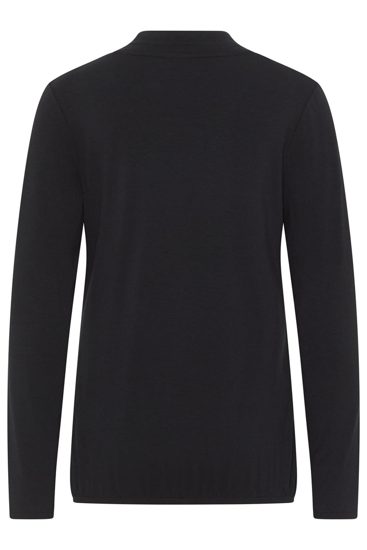 Barbara Lebek 36010032 Black Drawstring Neck Long Sleeve Top - Rouge Boutique