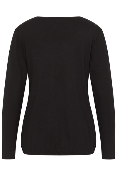 Barbara Lebek 36170032 Black Motif Long Sleeve Top - Rouge Boutique