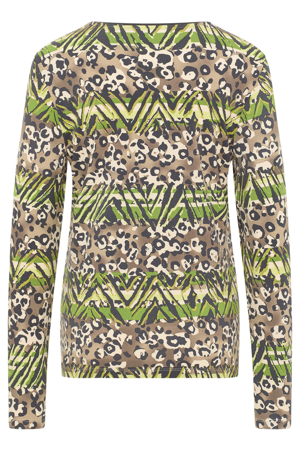 Barbara Lebek 38140032 Sand Animal Print Long Sleeve Top - Rouge Boutique