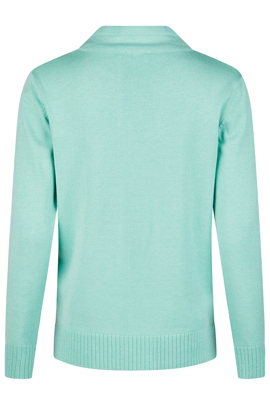 Mint green sweater on a white background