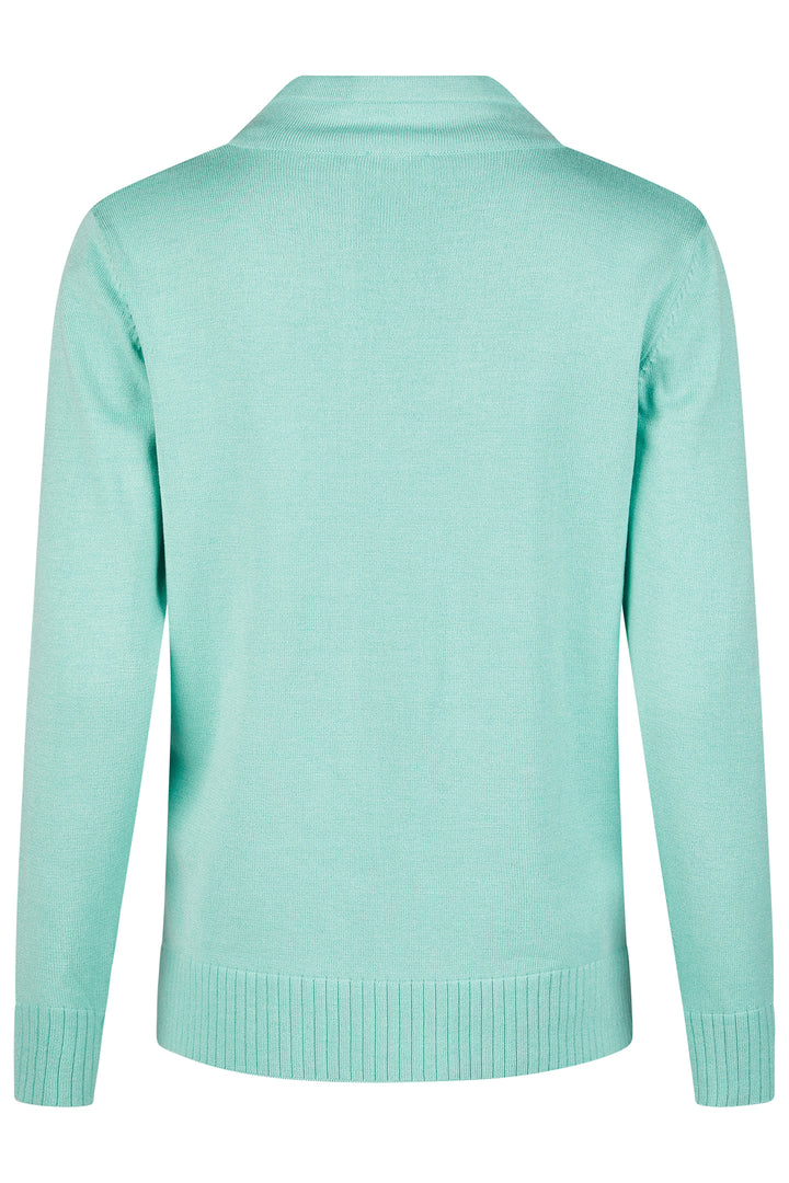 Mint green sweater on a white background