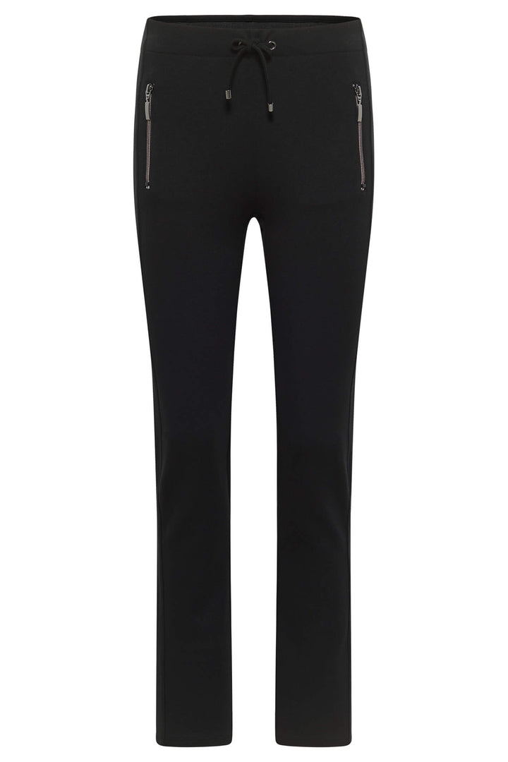 Barbara Lebek 45530032 Black Pull On Trousers With Zip Pockets - Rouge Boutique